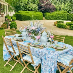 Mrs. Alice Table Linen Sets|Sylvie Green Embroidered Placemats & Napkins (Set Of 4)