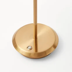 Mrs. Alice Lamps & Lighting|Tall Rechargeable Lamp With Green Lotus Lampshade