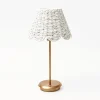 Mrs. Alice Lamps & Lighting|Tall Rechargeable Lamp With White Seagrass Lampshade