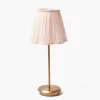 Mrs. Alice Lamps & Lighting|Tall Rechargeable Lamp With Pink Lotus Lampshade
