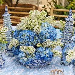 Mrs. Alice Vases|Three Piece Chinoiserie Vase