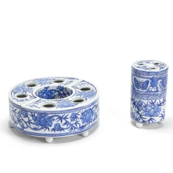 Mrs. Alice Vases|Three Piece Chinoiserie Vase