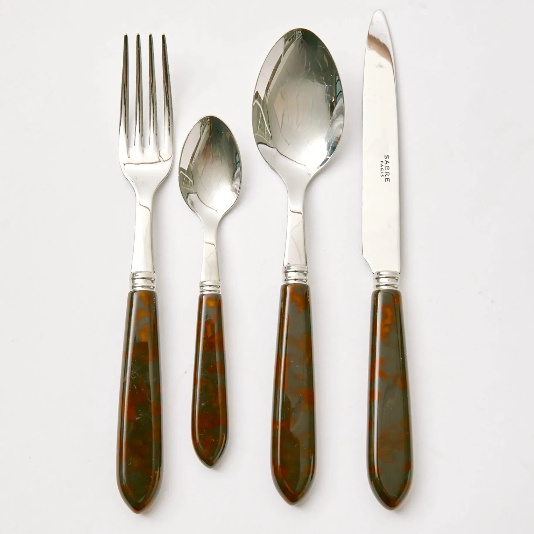 Mrs. Alice Cutlery Sets|Tortoiseshell Cutlery Set (4 Piece)