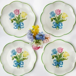 Mrs. Alice Dinner Plates|Tulip Dinner Plate (Set Of 4)