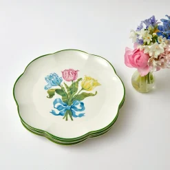 Mrs. Alice Dinner Plates|Tulip Dinner Plate (Set Of 4)