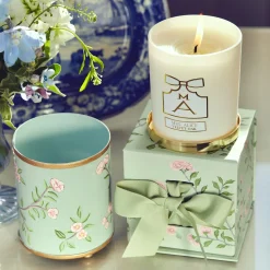 Mrs. Alice Scented Candles|Velvet Oak Scented Candle & Pot Set