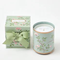 Mrs. Alice Scented Candles|Velvet Oak Tole Candle Pot