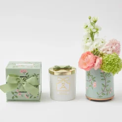 Mrs. Alice Scented Candles|Velvet Oak Tole Candle Pot