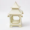 Mrs. Alice Candle Holders|White & Gold Pagoda Lantern