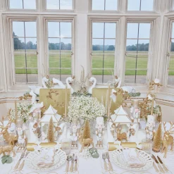 Mrs. Alice Pagodas & Lanterns|White & Gold Pagoda Lantern