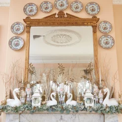 Mrs. Alice Pagodas & Lanterns|White & Gold Pagoda Lantern