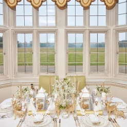 Mrs. Alice Pagodas & Lanterns|White & Gold Pagoda Lantern