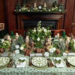 Mrs. Alice Napkins|White Embroidered Skier Napkins (Set Of 4)