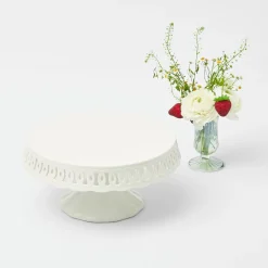 Mrs. Alice Teaware|White Lace Cake Stand