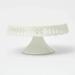Mrs. Alice Teaware|White Lace Cake Stand
