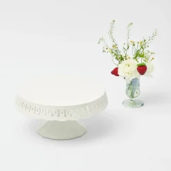 Mrs. Alice Teaware|White Lace Cake Stand
