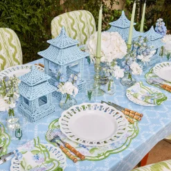 Mrs. Alice Starter Plates|White Lace Dinner & Starter Plates (Set Of 8)