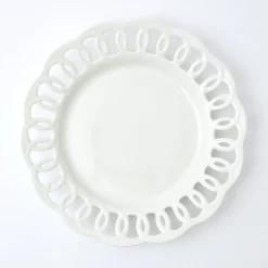 Mrs. Alice Dinner Plates|White Lace Dinner Plate