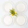 Mrs. Alice Dinner Plates|White Lace Dinner Plates (Set Of 4)