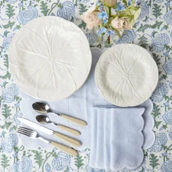 Mrs. Alice Dinner Plates|White Lettuce Dinner Plate