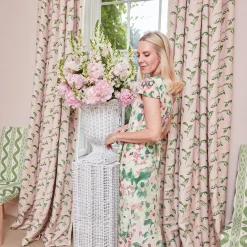 Mrs. Alice Vases|White Liliana Scalloped Rattan Urn