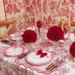 Mrs. Alice Napkins|White Linen Xoxo Napkins (Set Of 4)