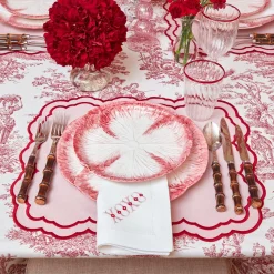 Mrs. Alice Napkins|White Linen Xoxo Napkins (Set Of 4)