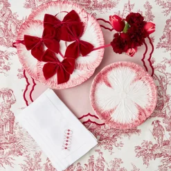 Mrs. Alice Napkins|White Linen Xoxo Napkins (Set Of 4)