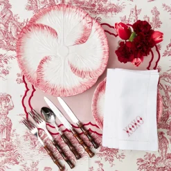 Mrs. Alice Napkins|White Linen Xoxo Napkins (Set Of 4)