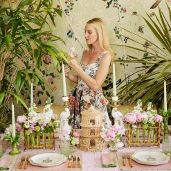 Mrs. Alice Candle Holders|White Parrot Candle Holder (Pair)