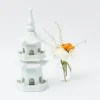 Mrs. Alice Pagodas & Lanterns|White Porcelain Pagoda