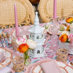 Mrs. Alice Pagodas & Lanterns|White Porcelain Pagoda