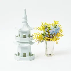 Mrs. Alice Pagodas & Lanterns|White Porcelain Pagoda