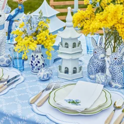 Mrs. Alice Pagodas & Lanterns|White Porcelain Pagoda