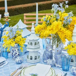 Mrs. Alice Pagodas & Lanterns|White Porcelain Pagoda