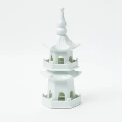 Mrs. Alice Pagodas & Lanterns|White Porcelain Pagoda