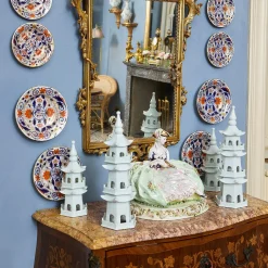 Mrs. Alice Decoration Sets|White Porcelain Pagoda Decoration Set