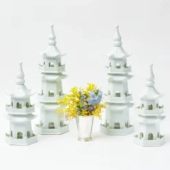 Mrs. Alice Decoration Sets|White Porcelain Pagoda Decoration Set