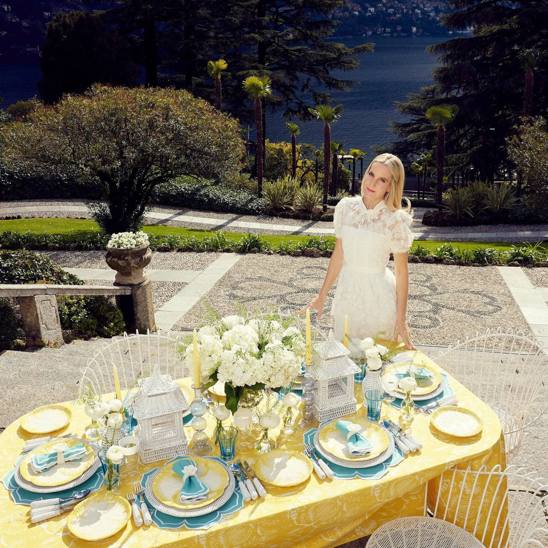 Mrs. Alice Rattan Tableware|White Rattan Charger Plates (Set Of 4)