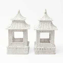 Mrs. Alice Decoration Sets|White Rattan Decoration Set