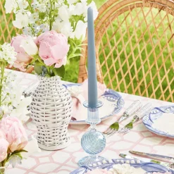 Mrs. Alice Decoration Sets|White Rattan Decoration Set