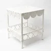 Mrs. Alice Rattan Furniture|White Rattan Outdoor Side Table