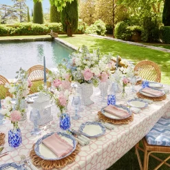 Mrs. Alice Vases|White Rattan Pagoda & Urn Vase Set