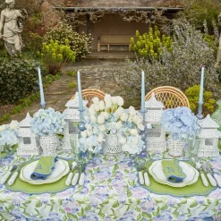 Mrs. Alice Candle Holders|White Rattan Pagoda Lantern Set