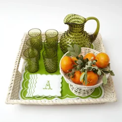 Mrs. Alice Trays & Liners|White Rattan Tray
