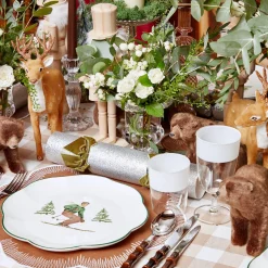 Mrs. Alice Glassware Sets|White Ribbon Water & Wine Glassware Set