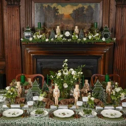 Mrs. Alice Glasses|White Ribbon Water & Wine Glassware Set