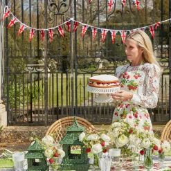 Mrs. Alice Glasses|White Ribbon Wine Glasses (Set Of 4)