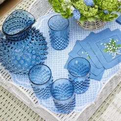 Mrs. Alice Trays & Liners|White Scalloped Rattan Tray
