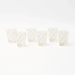 Mrs. Alice Glasses|White Swirl Outdoor Glasses (Set Of 6)